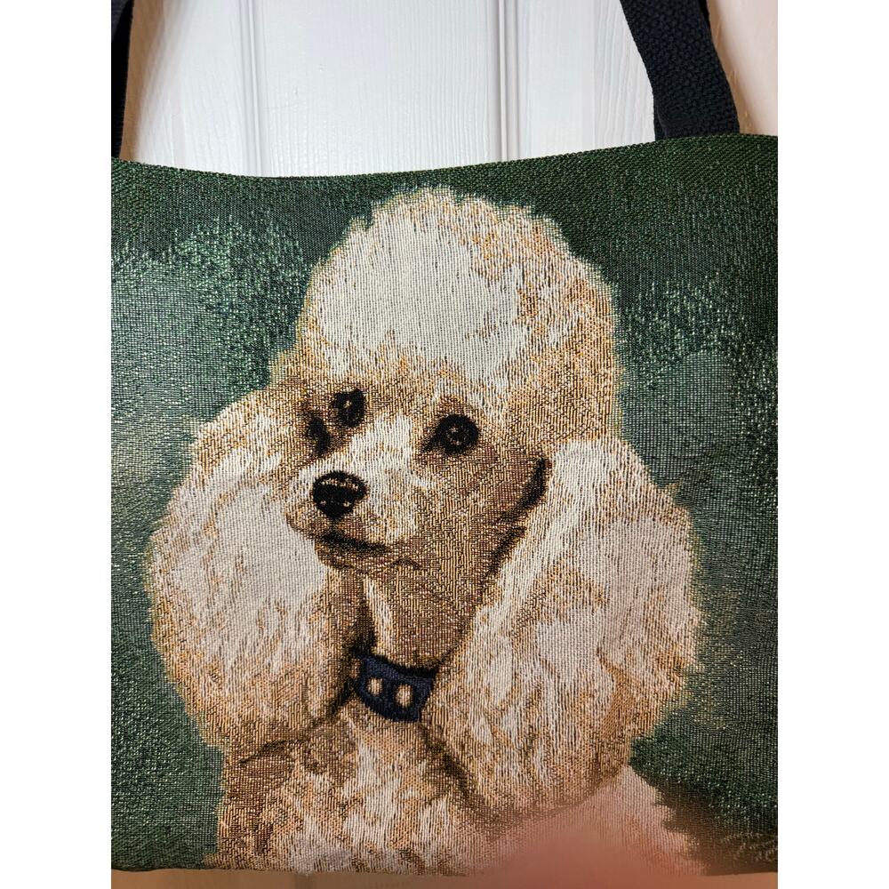 NWT Manual Woodworkers & Weavers Poodle Tapestry Tote Bag - Picture 6 of 7